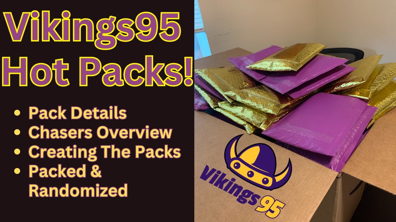 Vikings95 Mystery Football Hot Pack Overview & Pack Randomization! 105 Repacks Made!