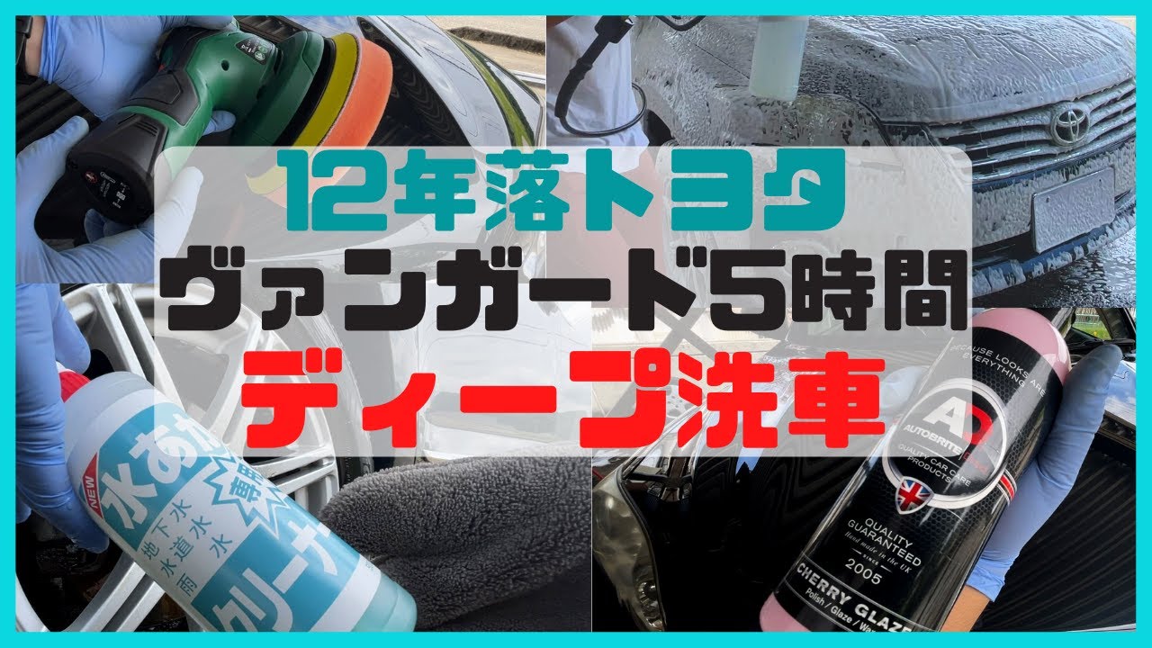 【徹底洗車】12年落ちのトヨタヴァンガードを5時間かけて洗車