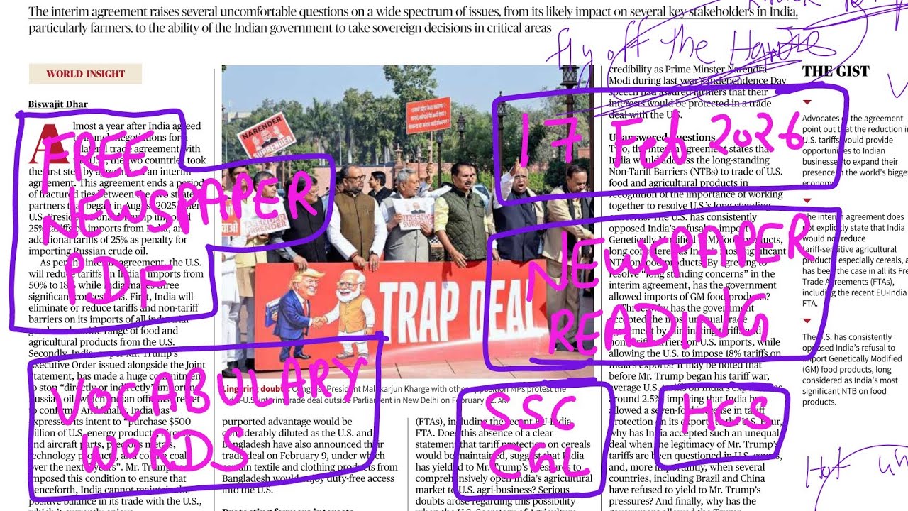 17 February 2026 | The Hindu newspaper analysis today | Today the Hindu newspaper vocabulary