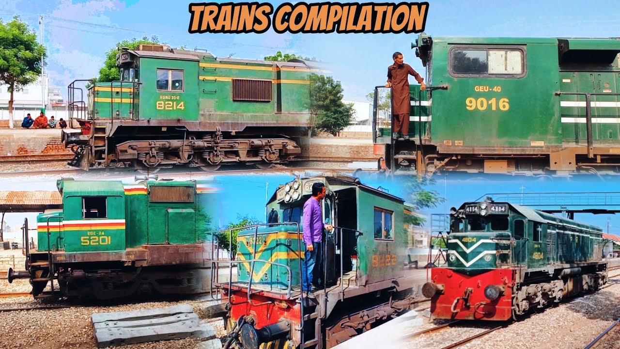 Winter Trains Compilation - Back to Back Express & Freight Trains Roaming in Rahim Yar Khan City