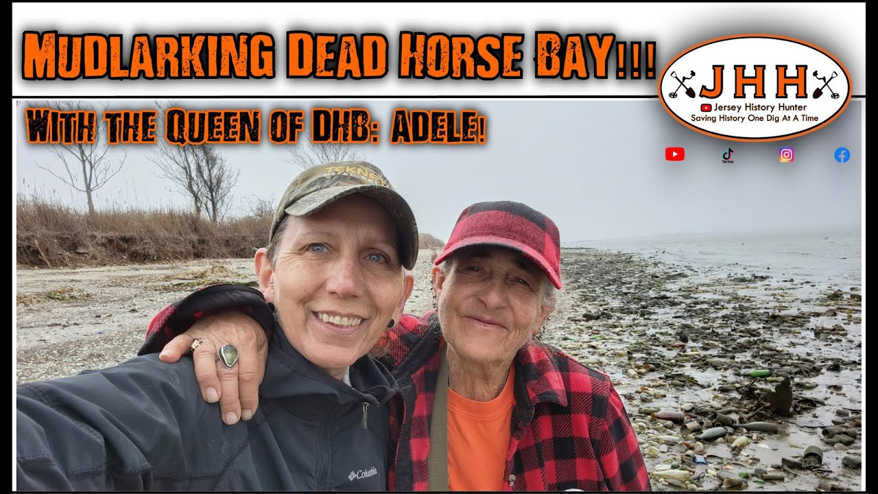 Mudlarking Dead Horse Bay with Adele! | Coins, Marbles, Bottles and More!
