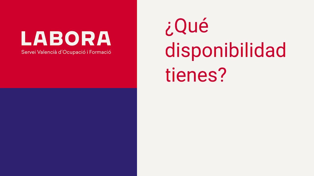 &iquest;Sabes c&oacute;mo elegir tu DISPONIBILIDAD en la AUTOENTREVISTA? | Tutorial | LABORA