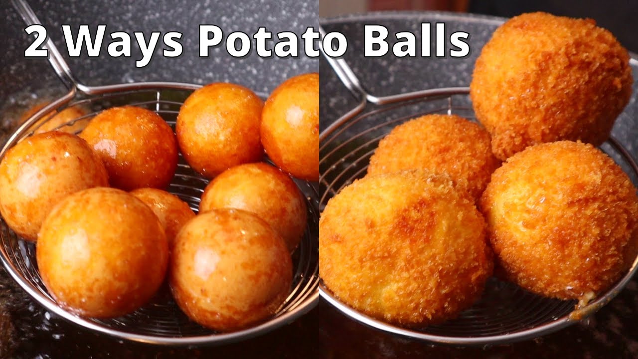 2 Ways Potato Balls | Crispy Potatoes Cheese Recipes | From 1 Dough Make 2 Easiest Snacks in Minutes