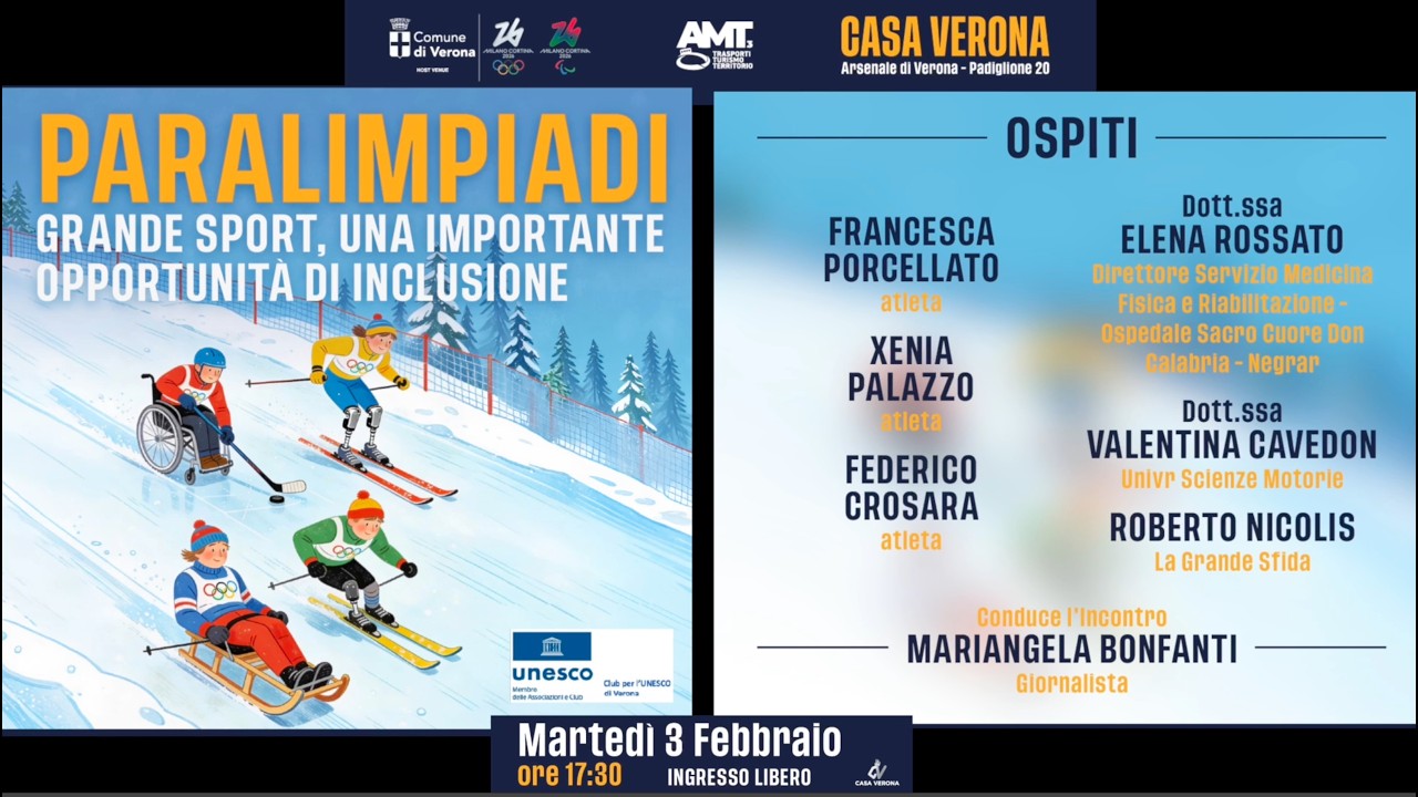 2026 02 03 Club per l'Unesco di Verona  Paralimpiadi Grande Sport, una importante opportunita di inc