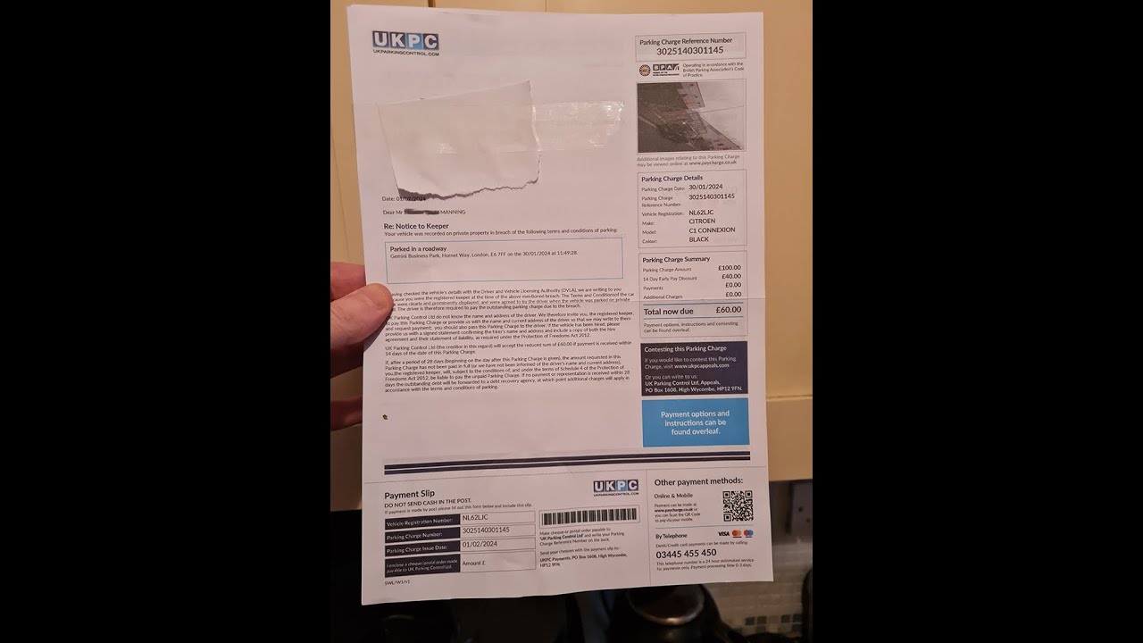 UKPC - How to deal with Private Parking Tickets. UKPC Scumbags