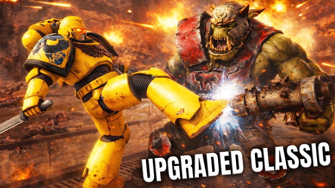 IMPERIAL FIST vs ORKS ARMY | Warhammer 40k: Space Marine - Augmented Mod (4K)