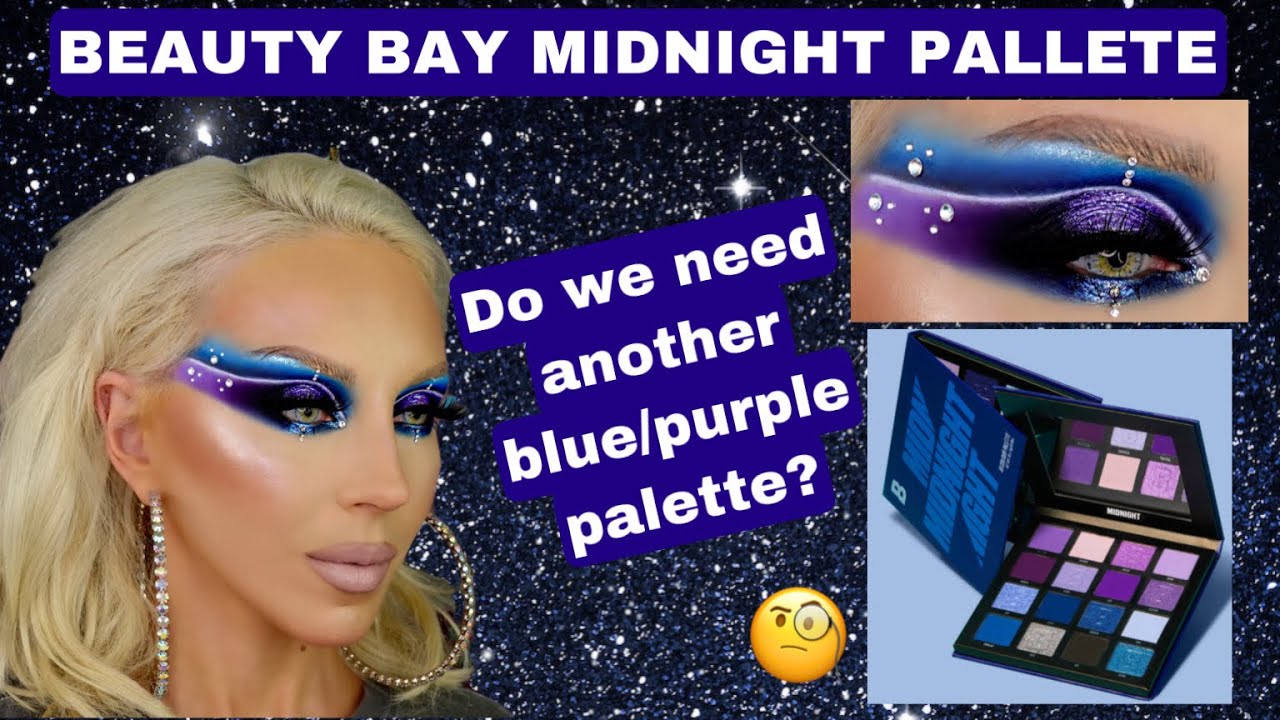 BEAUTY BAY NEW MAKEUP, MIDNIGHT PALETTE REVIEW, SWATCHES, TUTORIAL
