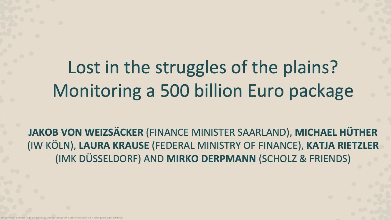 Lost in the struggles of the plains? Monitoring a 500 billion Europackage