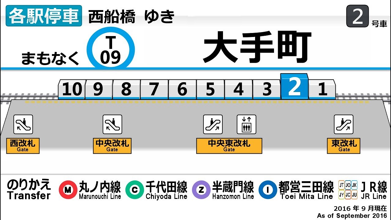 【車内放送｜2017年版】　東京メトロ東西線　各駅停車・西船橋行き