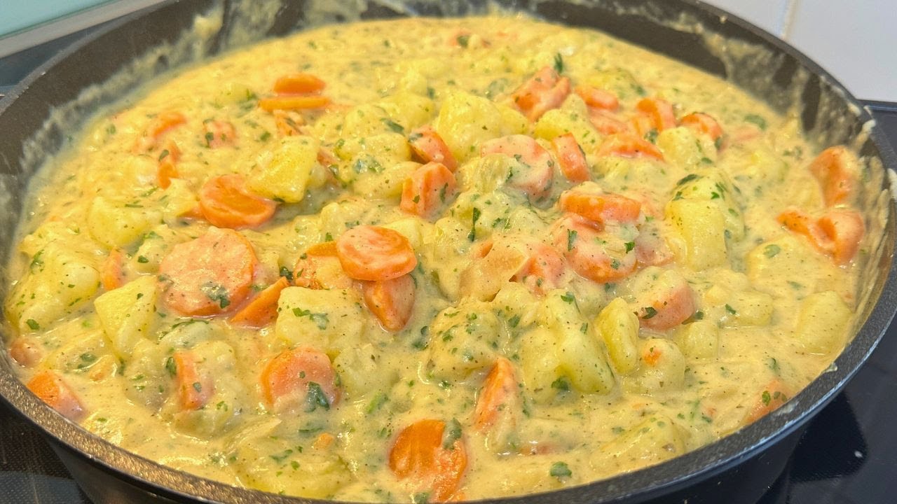 Kartoffel Karotten Pfanne: Cremig, w&uuml;rzig und einfach lecker!
