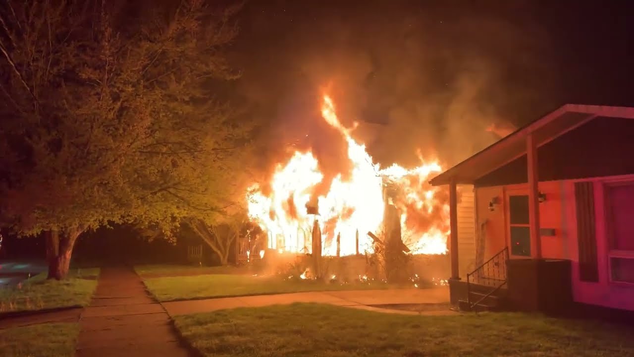 GR Fire Department on scene fully involved House Fire 05-14-2020