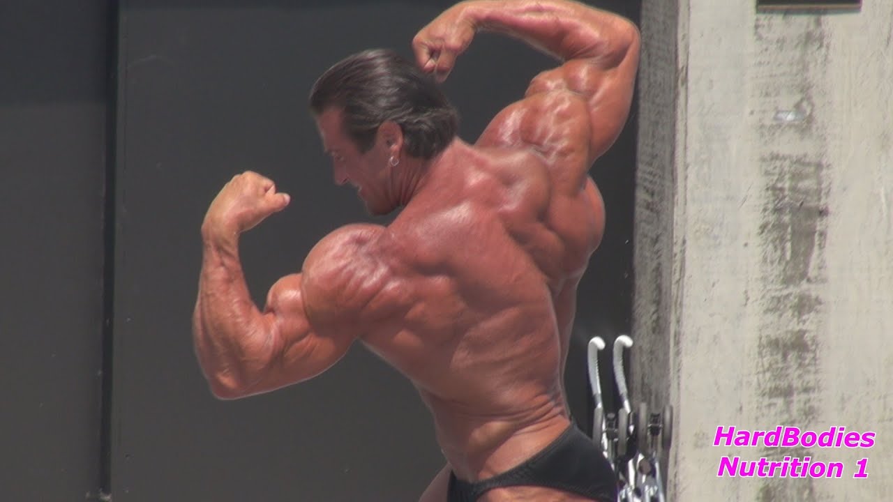 Bill McAleenan 55 Year Old Bodybuilder Posing Routine at Muscle Beach  7/4/13