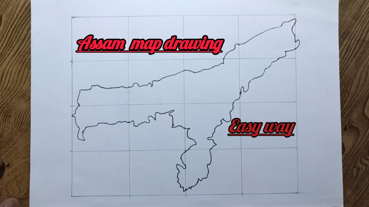 Как легко нарисовать карту Ассама / Как нарисовать карту Ассама для экзамена HSLC