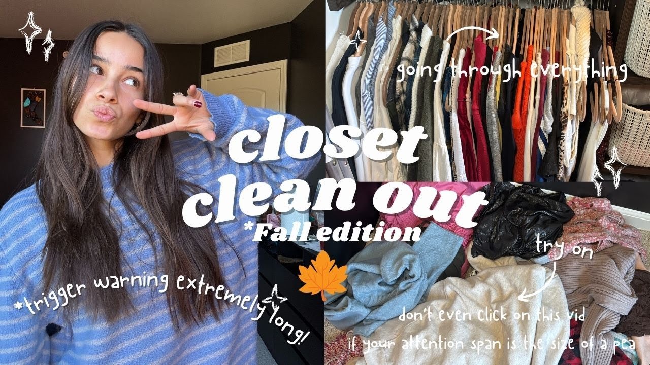 EXTREME Fall closet cleanout🍂+ reset | i went through everything! (hot mess)