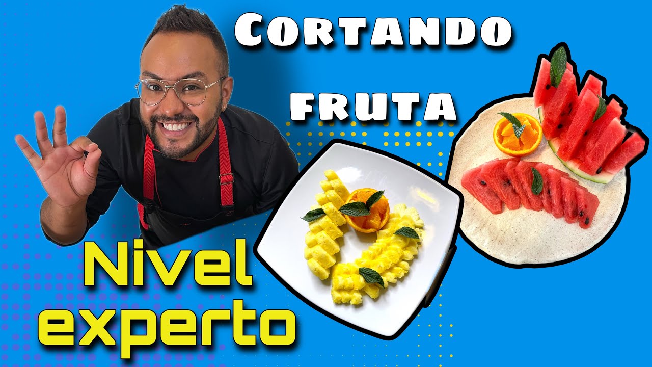 LA MEJOR TECNICA PARA CORTAR Y EMPLATAR FRUTAS 🥇I sandia🍉 piña🍍 naranja🍊