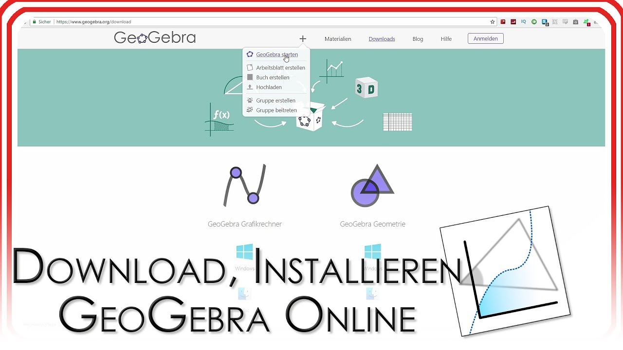 Download, Installieren und GeoGebra Online | GeoGebra EasyGoing