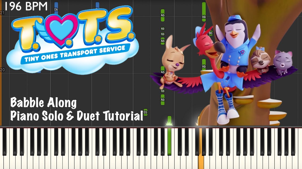 Disney Junior's T.O.T.S. ~ Babble Along ~ Piano Solo & Duet Tutorial