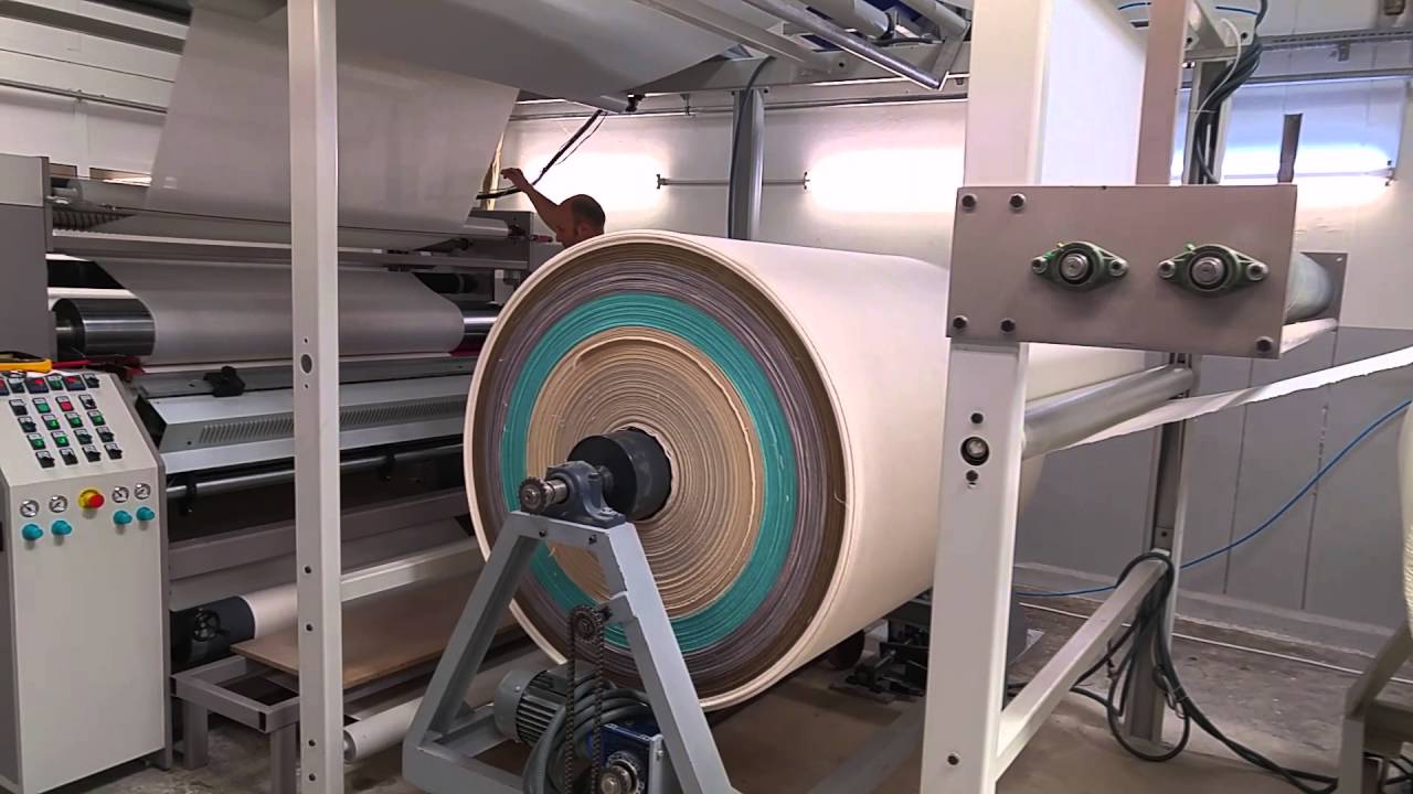Pur Hotmelt laminasyon makinesi.Upholstery fabric lamination