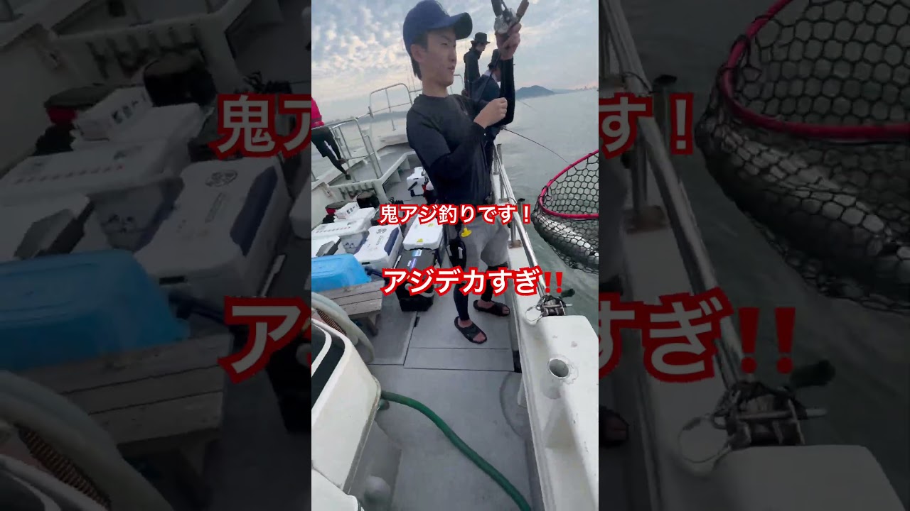 アジ、デカすぎ‼️ #fishing #サビキ釣り #釣り #鬼アジ