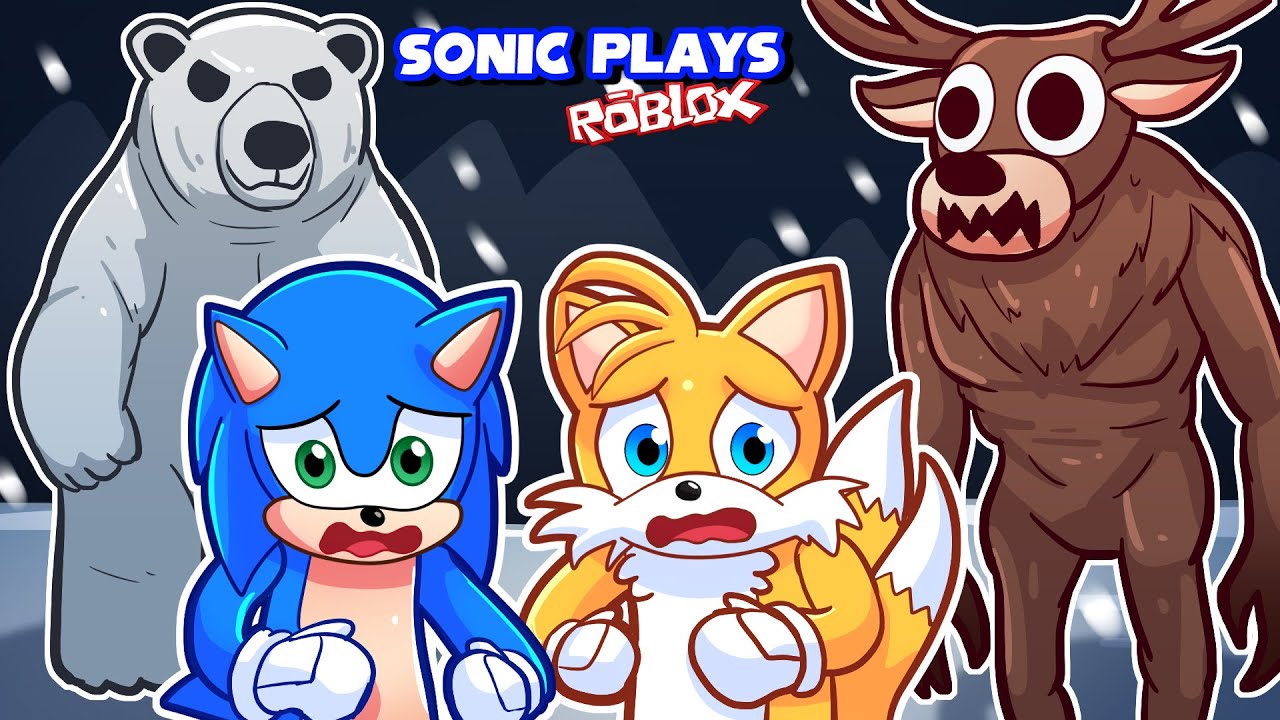 🦔 SONIC & TAILS ESCAPE DEER in NEW SNOW BIOME! | Roblox 99 Nights In The Forest