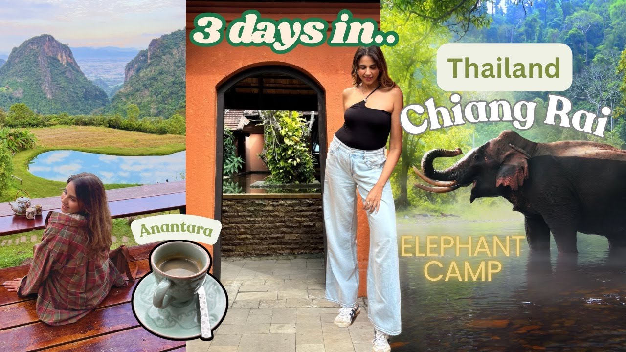 Thailand Vlog 🌼 Exploring Chiang Rai: White Temple, Anantara Elephant Resort, and Local Gems