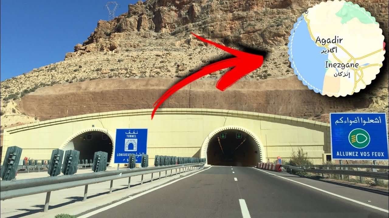 مراكش اكادير عبر الطريق السيار مع اروع موسيقى