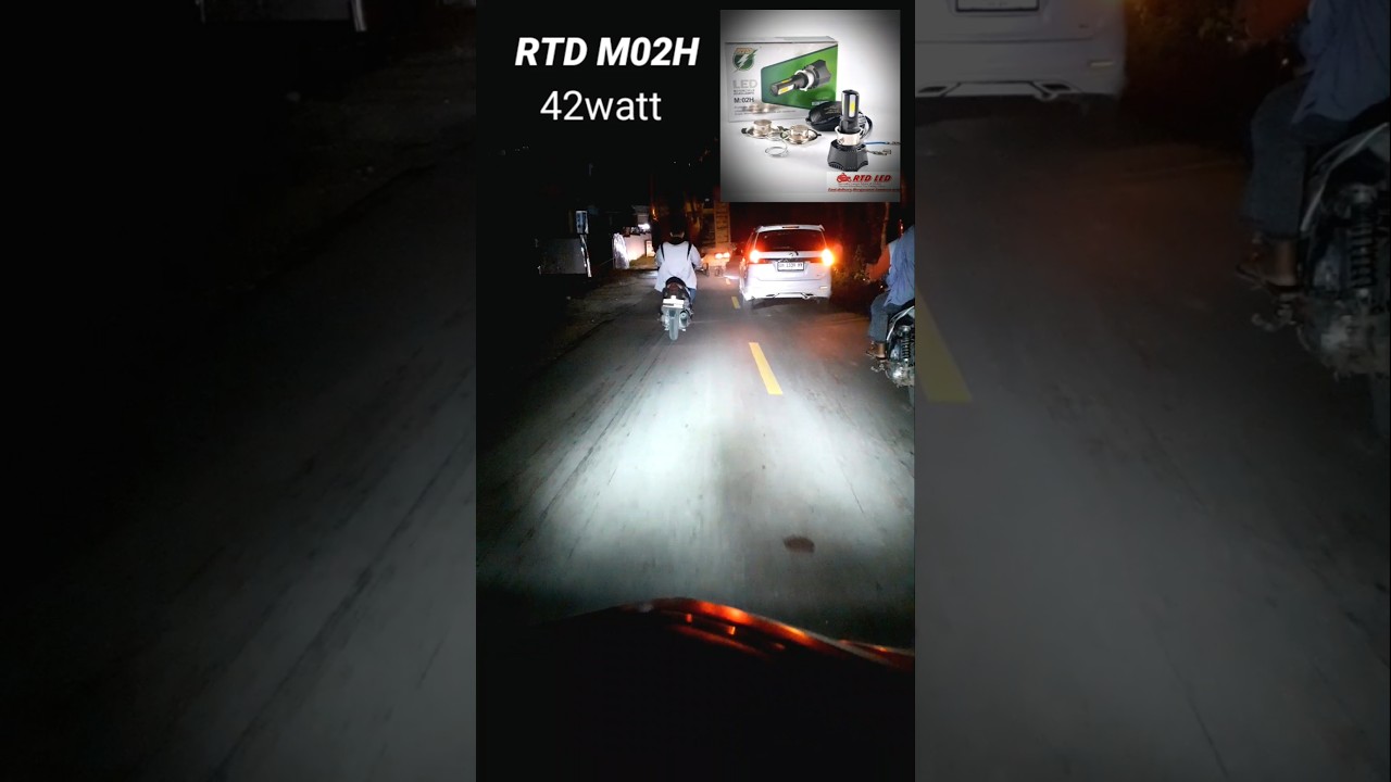 Testing Cahaya RTD M02H 42watt di Honda beat F1