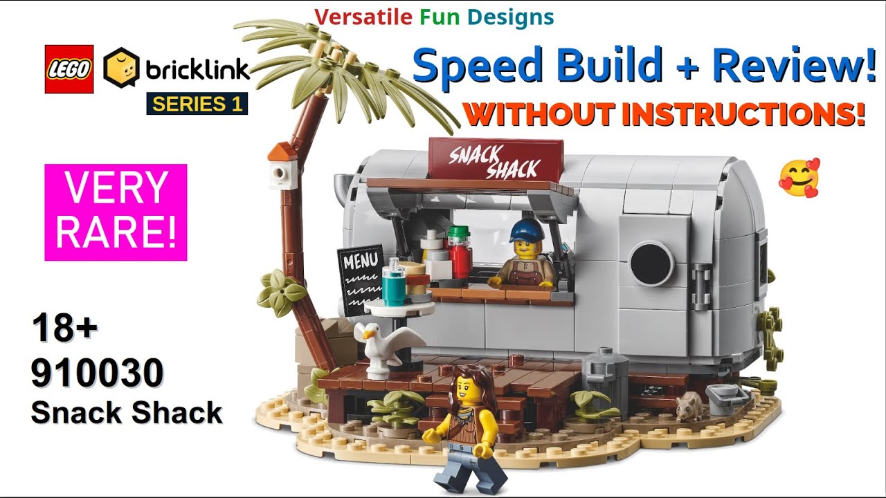 NEW & RARE LEGO BrickLink Snack Shack 910030 - Review and Speed Build WITHOUT INSTRUCTIONS!