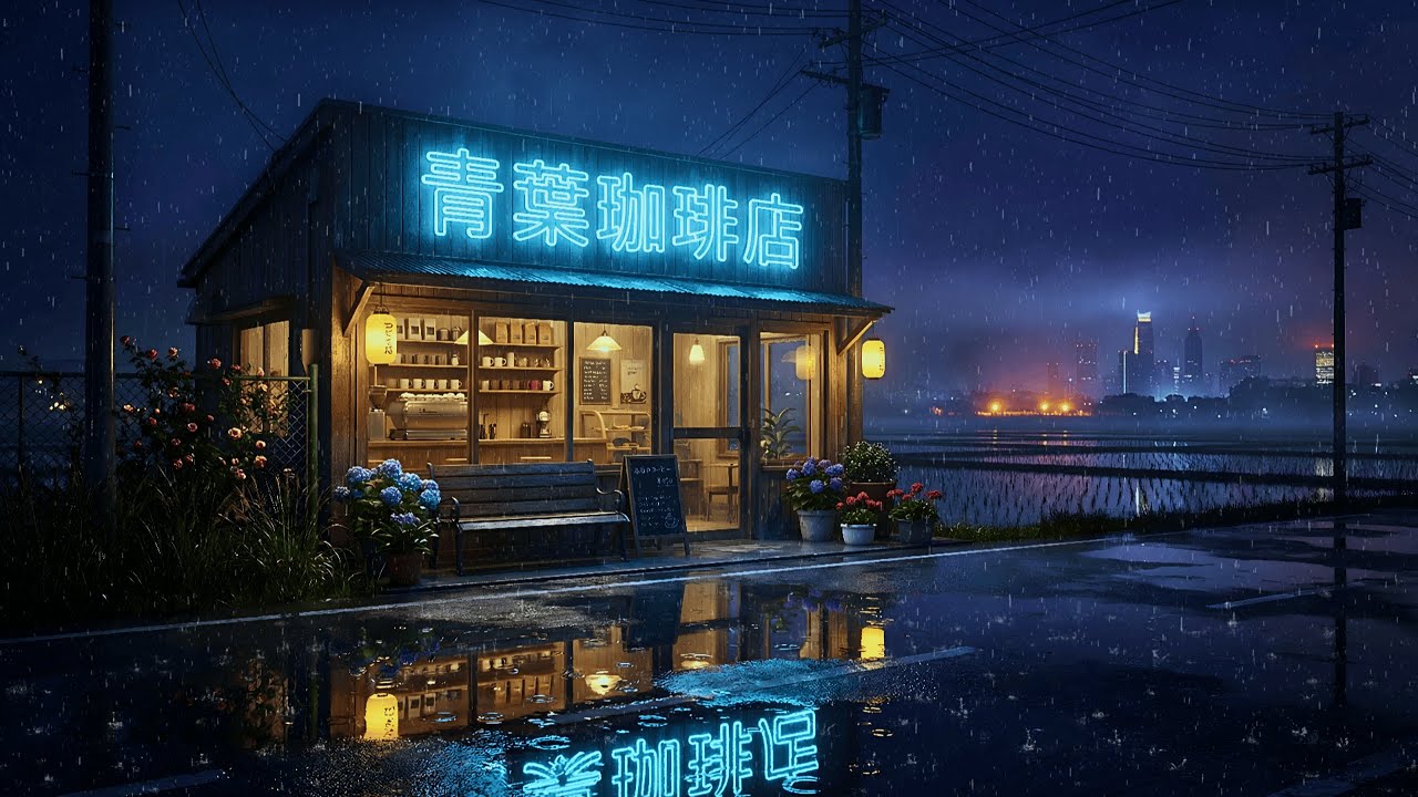 90s Tokyo Rain Café ☕ Cozy Lofi Music for Long Study Sessions