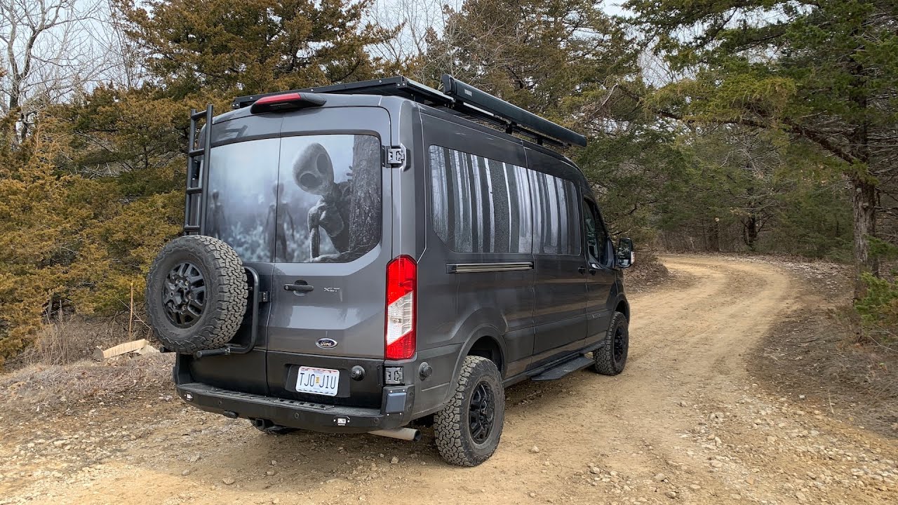 Lifted AWD Ford Transit Trail Footage Off-Roading at Kansas Rocks Rec Park (KRRP)