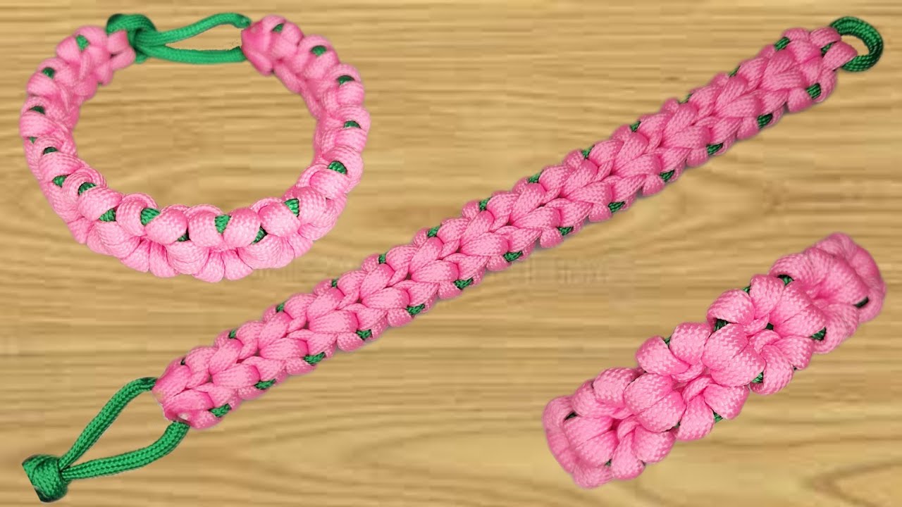 How to make Paracord Bracelet Beautiful Flower's Macrame Bracelet World of Paracord Tutorial DIY