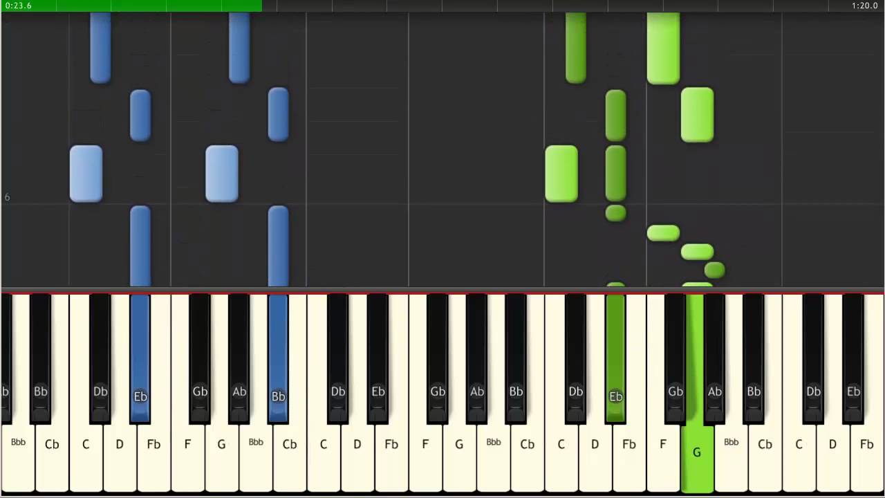 Piano - Synthesia - Mirror - Lil Wayne - Slow to Fast
