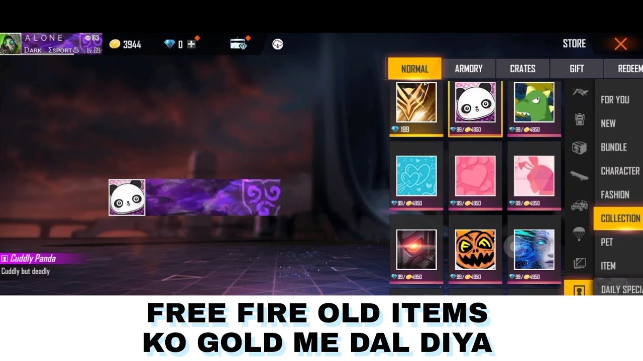 free fire old rare banner and avatar free only 00.1% people know about this