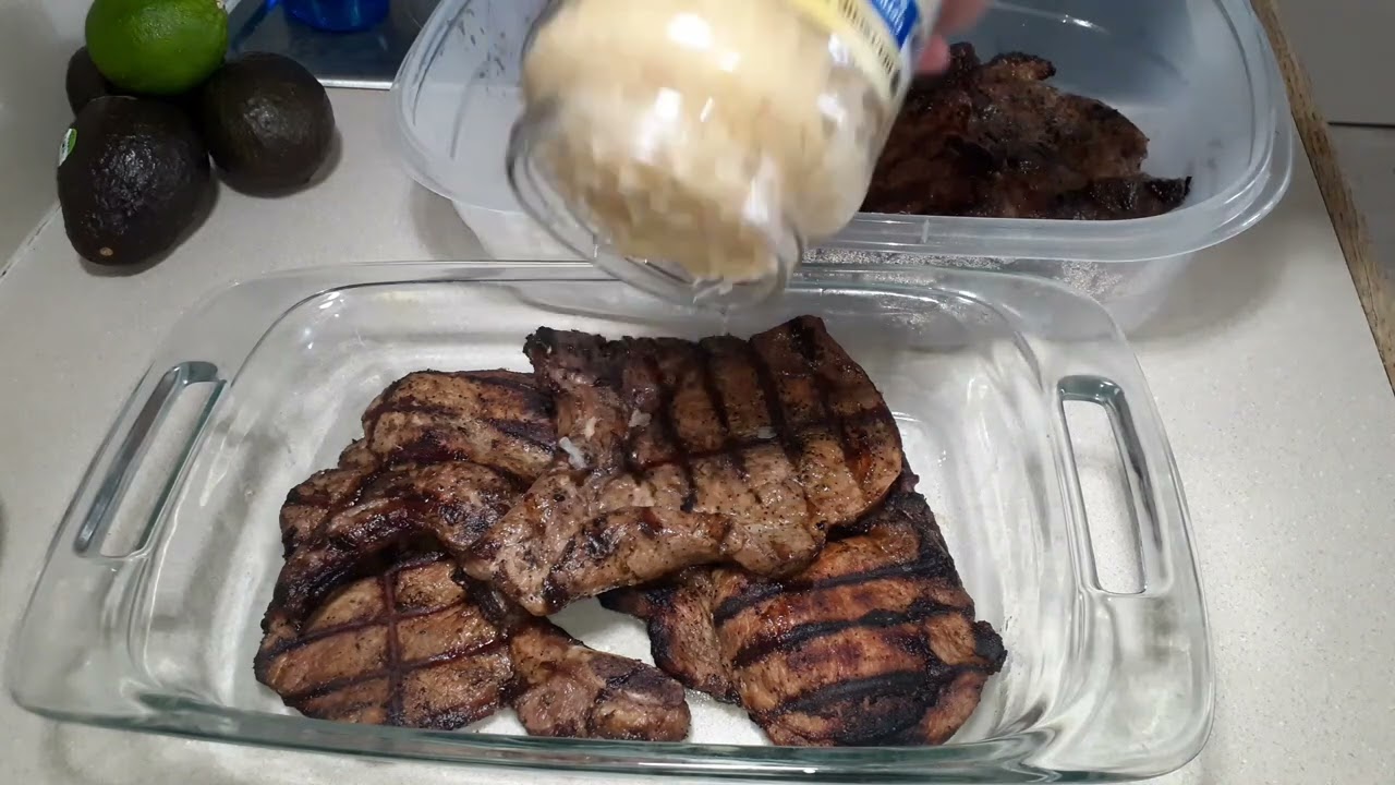 POLK SALAD ANNIE / Grilled Pork Chops and Sauerkraut.