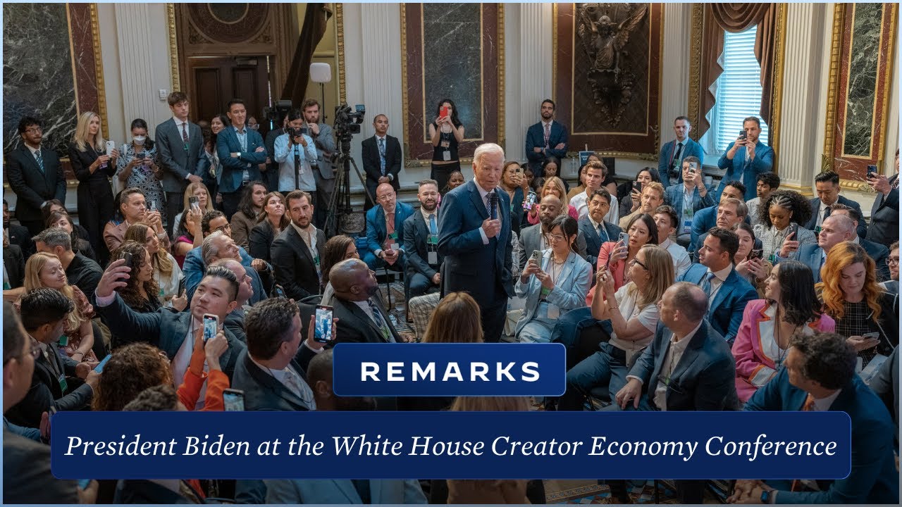 President Biden Drops By the White House Creator Economy Conference