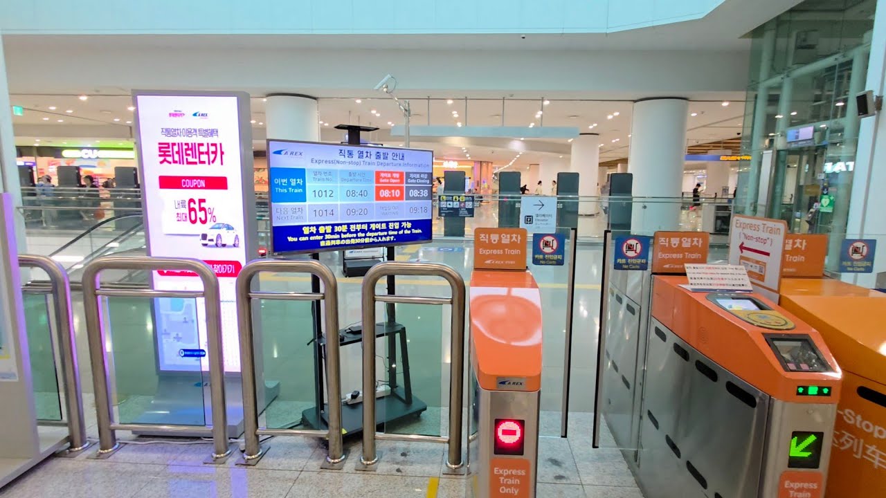 AREX Express Train from ICN Incheon Airport to Seoul (4K HDR)