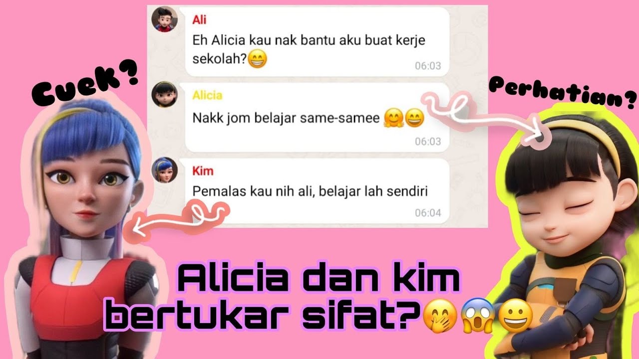 Alicia dan Kim bertukar sifat?🫢😄// Ejen Ali dubbing