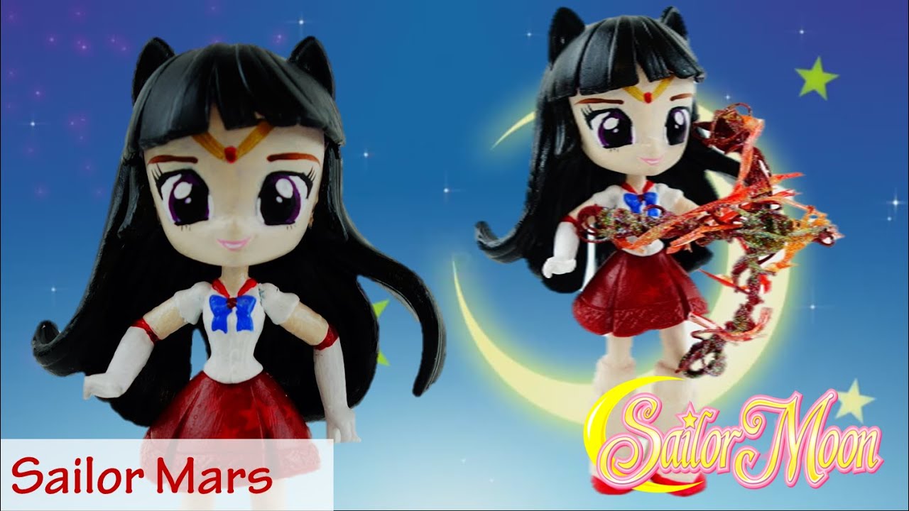SAILOR MARS - Sailor Moon Doll Custom with My Little Pony Equestria Girls Mini DIY Tutorial
