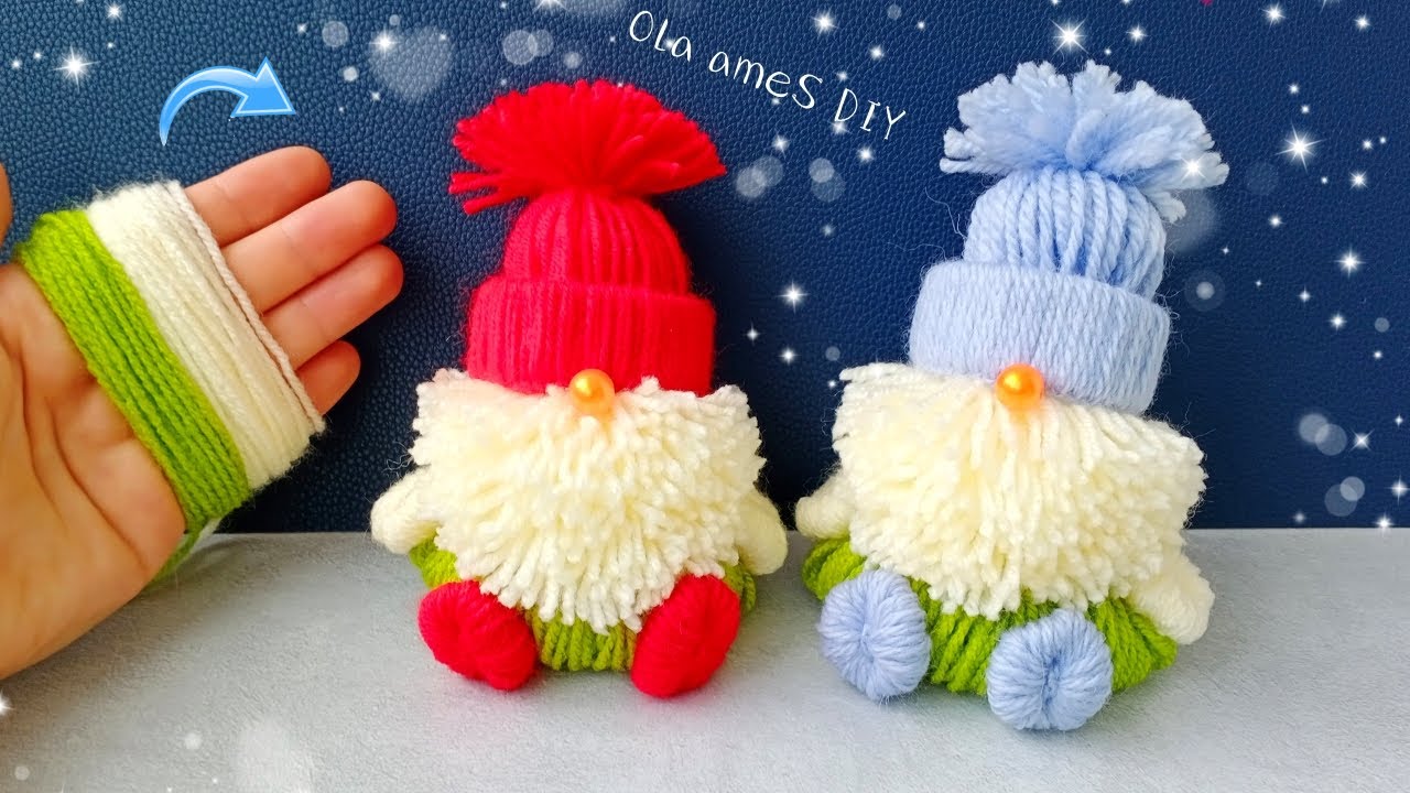 ❤️️🎄Чудесных Гномиков Сделала Очень Просто⭐ Вам Понравится эта Идея - Рождественские Гномы из Пряжи