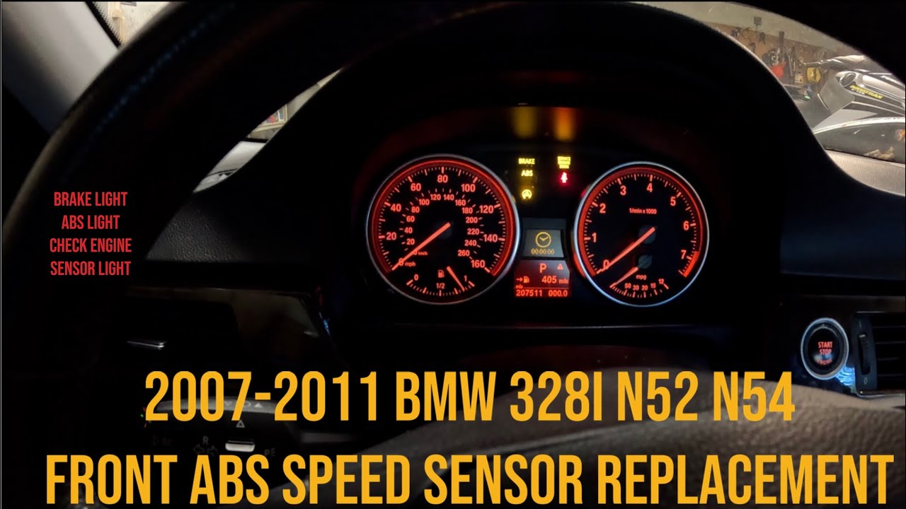 2007-2011 BMW 328I N52 N54 DIY Front ABS Speed Sensor Replacement