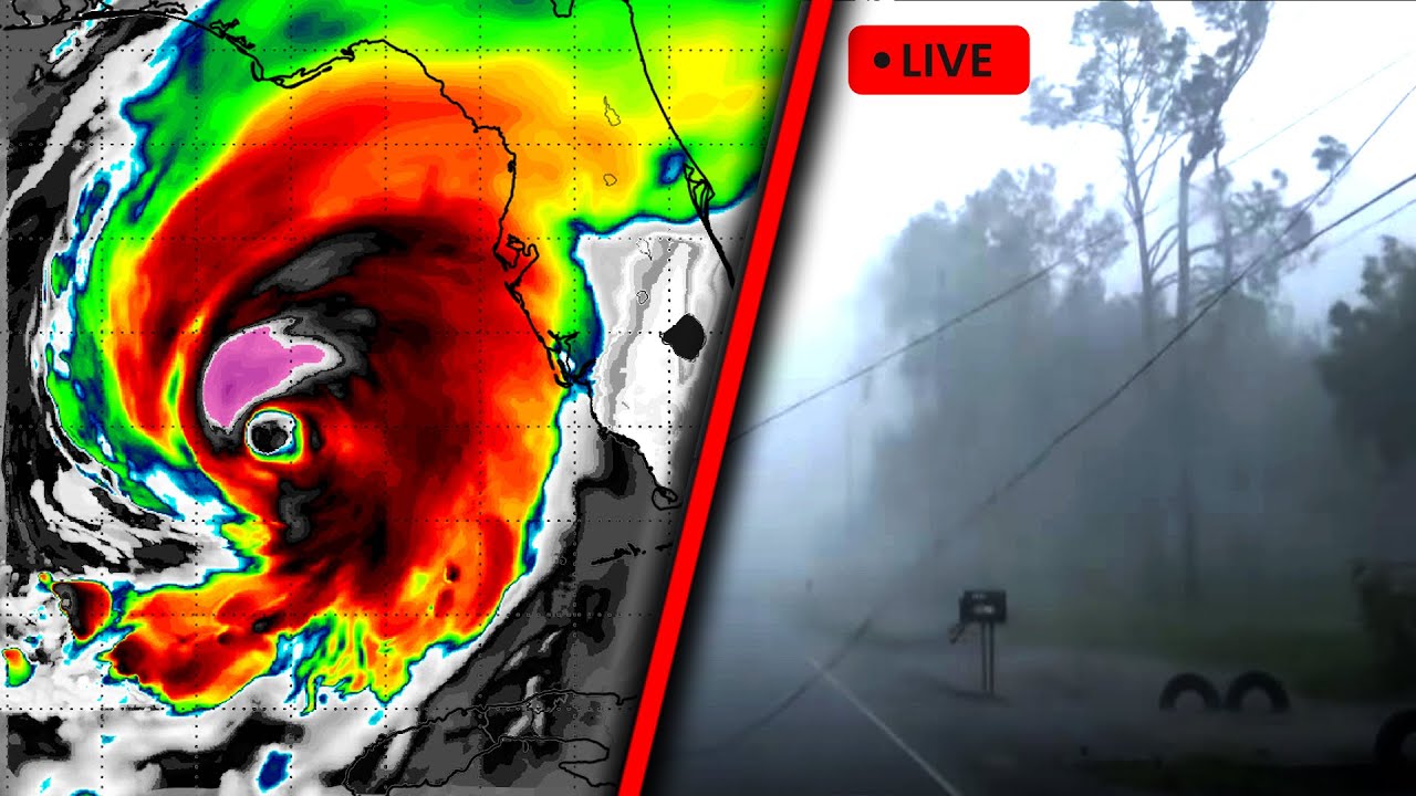 LIVE FROM TAMPA BAY - Hurricane MILTON Back To Category 5 Strength - LIVE STORM CHASER