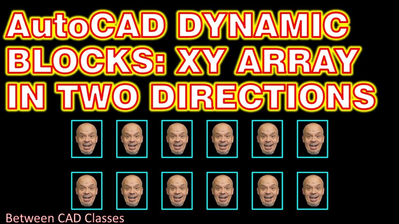 Динамические блоки AutoCAD: массив в двух направлениях!