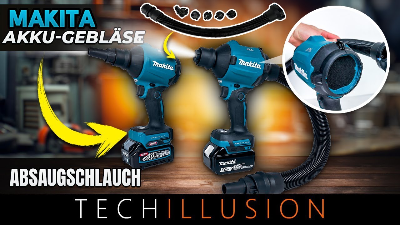 🔥DAS MUST HAVE für dein MAKITA Akku-Gebläse DAS180 & AS001!😱 - Absaugschlauch AS001 DAS180 im Test