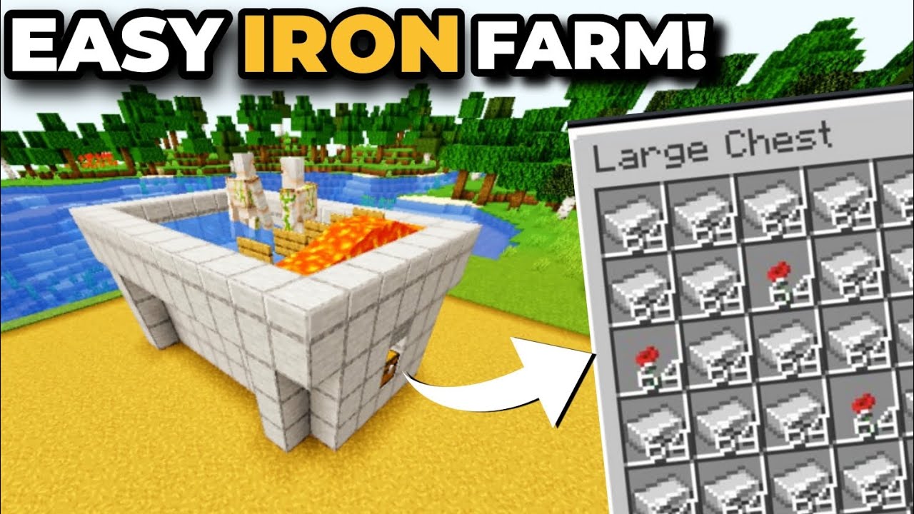Minecraft Easy IRON FARM 1.21 JAVA & Bedrock 