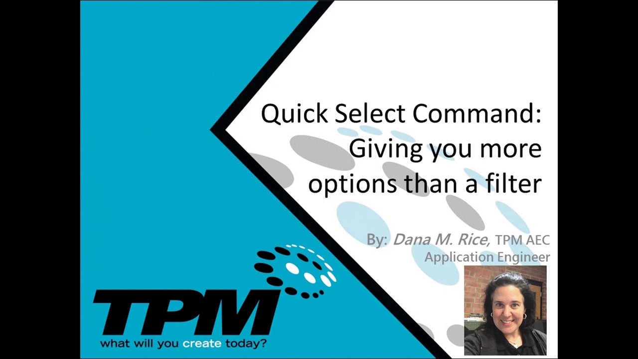 Civil 3D - Quick Select