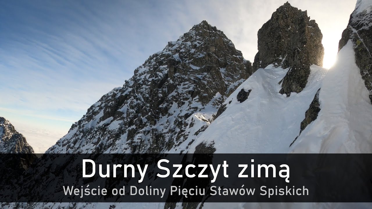 Durny Szczyt zimą - wejście od Doliny Pięciu Stawów Spiskich