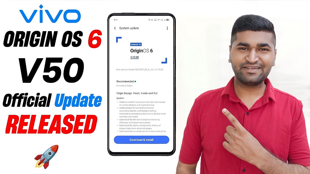 Vivo V50 OriginOS 6 New Software Update | Vivo V50 Android 16 How To Install..?
