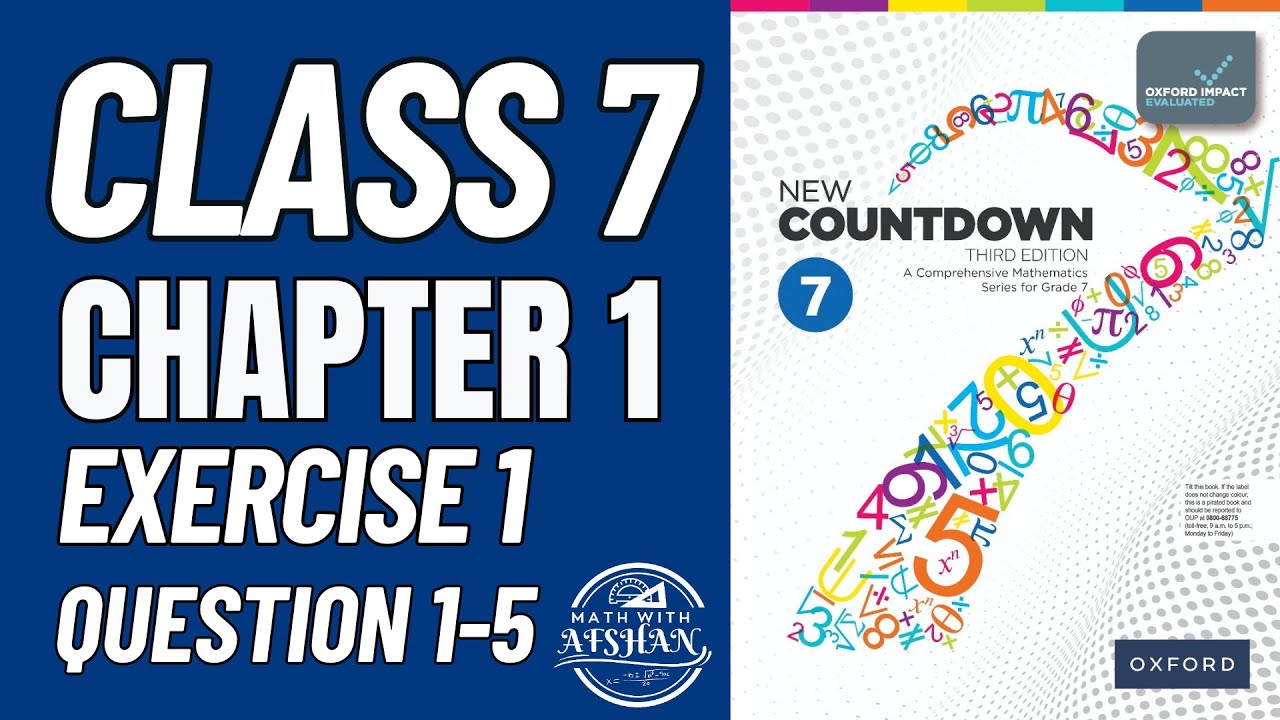 Countdown 7 Exercise 1 Question 1-5 | New countdown third edition | oxford | Math with Afshan