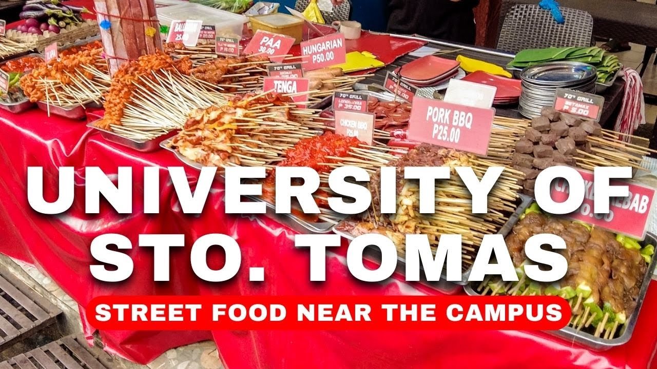 [4K] Street Food Near Campus | University of Sto. Tomas | Manila, Philippines