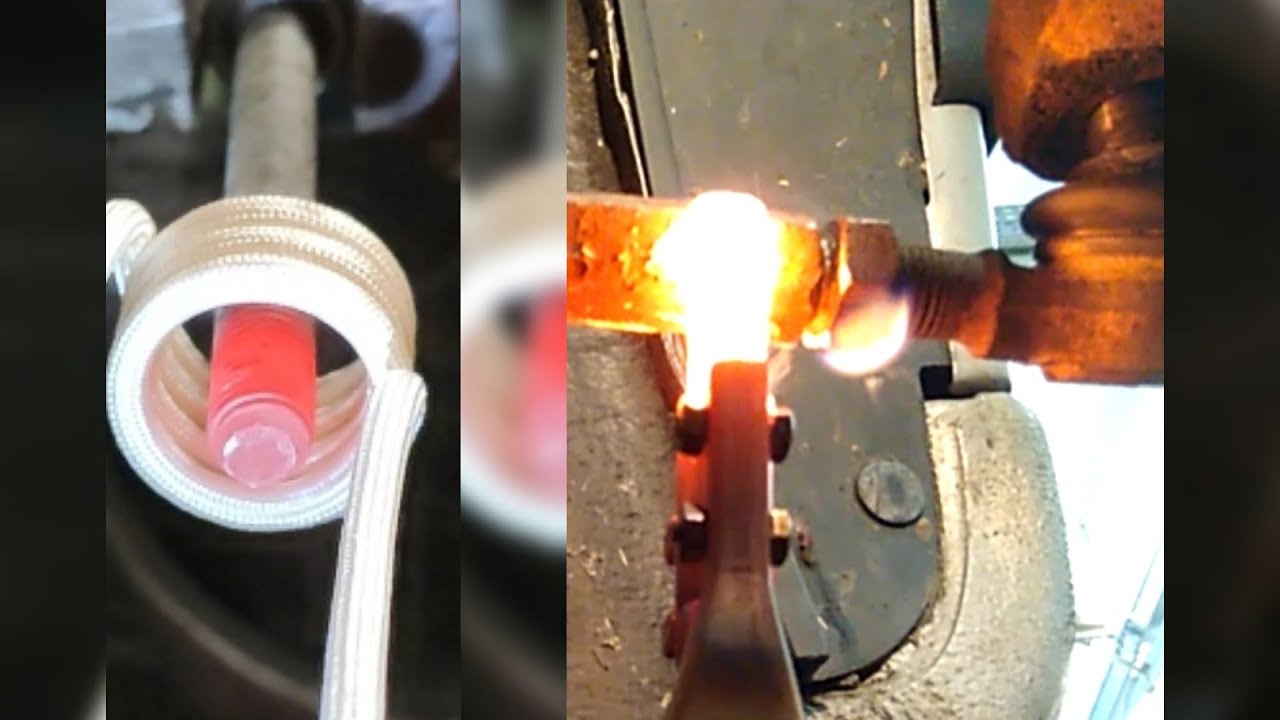 Mini chauffage par induction 1200W.  Pince vs pistolet. Poste à induction pour boulons grippés